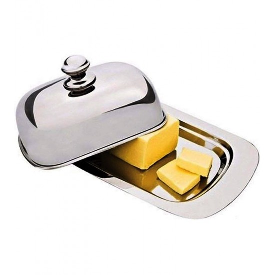 Manteigueira 18,5 Cm Inox Com Tampa	